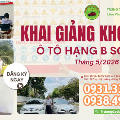 🚗 KHÓA HỌC XE Ô TÔ B SỐ SÀN THÁNG 5/2026 🚗