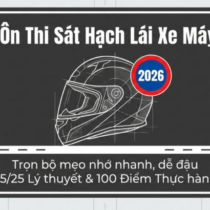 👉 MẸO HỌC LÝ THUYẾT XE MÁY 250 CÂU HẠNG A1/A 👈
