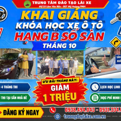 🎯 SĂN BẰNG LÁI HẠNG B SỐ SÀN GIẢM NGAY 1 TRIỆU TRONG THÁNG 10! 