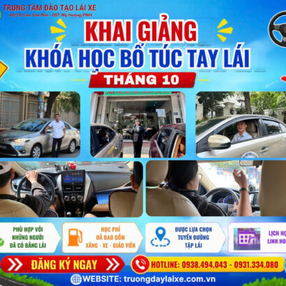 🎯 TỰ TIN VI VU, VỮNG VÀNG TAY LÁI CÙNG KHÓA BỔ TÚC THÁNG 10! 