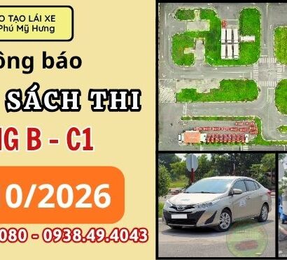 🙋 THÔNG BÁO LỊCH THI BẰNG B THÁNG 10-2026🙋