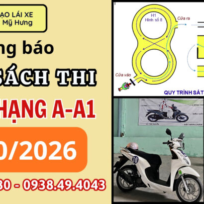 DANH SÁCH THI XE MÁY NGÀY 14/10/2026
